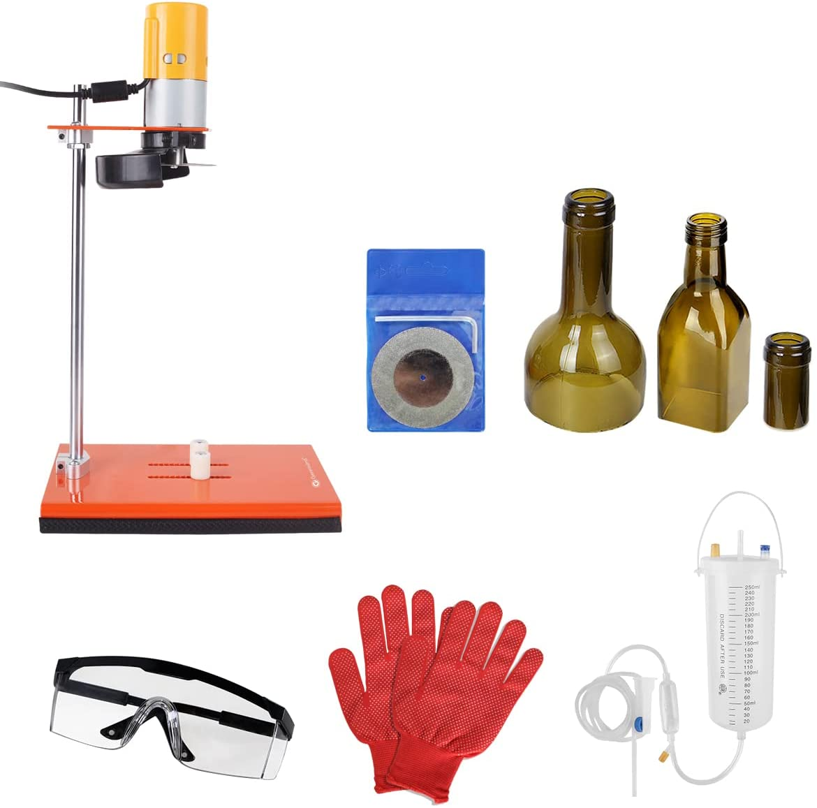 Genround 2022 Version2.2 Electric Glass Bottle Cutter Tool Machine, Glass Bottle Cutter DIY Bottle Neck Square Bottle Wine Bottle Cutter for Liquor Whiskey Alcohol Champagne Bottle(Design by Genround)